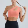 Tanks de mujer Damas Color sólido Un hombro Sports a prueba de choque de alta intensidad Vest sin mangas topa de Mujer Top sexy