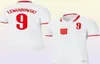 2021 Futbol Jersey Polos Evden uzak Tişörtler 21 22 Kırmızı Beyaz Piszczek Milen Poland Gençlik Lewandowski Forma Yetişkin Çocuk Kiti Futbol Üniformaları2897193