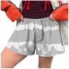 Shorts femminile Donne carino b morbido elastico a bassa vita a bassa stampa a quadri Pulsante anteriore di pigiama boxer pajamas per set satinato