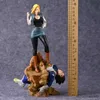 Ação Figuras do brinquedo Anime Z Figura Android 18 vs vegeta Figura Android 18 GK 25cm estátua Ação Figura Modelo PVC Doll Toy Gifts