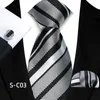 Bow Ties Black Red Striped Silk Wedding Tie voor heren Handky manchetknoop Geschenktoets Mode Business Party Dropshiping Accessoires