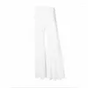 Active Pants Women's Wide Leg 2024 Fashion Loose Stretch High midja Long Palazzo Chiffon Solid Trousers