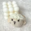 Keychains Creative Sticke Cabbage Sheep Crochet Keychain Unik handmake vävd handväska bil inredning Keyrings hängande gåva grossist