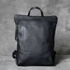 Рюкзак первый слой кожаных мужчин дизайн путешествуют простые дикие сумки для ноутбука, школьная сумка ручной работы, оригинальный мужчина