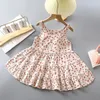 18 -jarige meisjes kleding zomer mode casual kinderen slip rok kinderen kleding bloemen schattige baby camisole jurk 240413