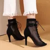 Dance Buty cienki bal seksowne szpilki na wysokich obcasach na wysokim obcasie Kobiety czarne dla damskich butów łacińskie