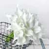 Lily Flowers Fake White Calla 20 stcs Wedding Bouquet Artificial Real Touch Latex Home Birthday Party Decoration 240127