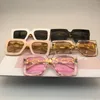 선글라스 여성 스퀘어 체인 패션 여성 거리 PO Sun Glasses 빈티지 간단한 남자 안경 UV400 Oculos de Sol