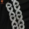 Novas jóias de moda de chegada Popular Branco Branco S925 Icepto de 18mm VVS Moissanite Hip Hop Inicial Chain Chain Men