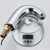 Badrumsvaskar kranar Touchless Sensor Basin kran Mässing Smart Grey Sense Cold Water Mixer Tap