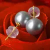 Stud Earrings NYMPH Natural AKOYA Pearl Earring With 18k Yellow Gold/AU750 Fine Jewelry Party For Women E385