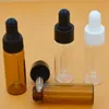 Storage Bottles 100Pcs 5ml Amber/Clear Glass Dropper Mini Essential Oils Vials Bottle For Sample Cosmetic Perfume Travel