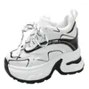 Casual Shoes Spring Women Chunky Sneakers Platform Sport Summer tjock Bottom Bottom Beteckna Mesh 10cm High Heels Woman