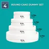 Baking Moulds 4 Pack Foam Cake Dummy For Decorating And Wedding Display Sculpture Modeling DIY Arts Kids Class Floral