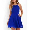 Casual Dresses Summer Sexy Spaghetti Strap Backless Lace-Up Dress Clubwear A-Line Mini Party Vestido Dancing Women