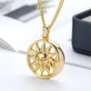 Collane a sospensione Vintage Big Sun and Moon Collana in acciaio inossidabile Boho Charm Celestial Dainty for Women Collier Femme Bff Jewelr251c