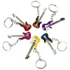 Keychains Lanyards 2023 Nouvelle guitare Keychain mignon basse basse en acier inoxydable clés pour hommes sacs sacs de voiture pendante clés accessoires de music d240417