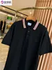 Mode Luxe BURBERBERLYES KLEDING VOOR DRAME MEN MENSEN ZOMER NIEUW NIEUWE NECKLINE STRIPE Letter Polo Shirt Korte mouwen voor mannen T -shirts met originele 1to1 merklogboek van hoge kwaliteit