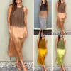 Casual Dresses Loose Fit Midi Dress Stylish Gradient Colorblock For Women Summer Parties Beach Dates Outings Design