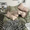 Cubierta de edredón de sábanas colchonadas de reina edredón súper suave de ropa de cama amigable para la piel de colchón de colchón de tiros 240417