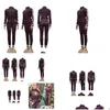 Saisies de piste pour femmes Imprimé de mode pour femmes Vêtements de créateurs de luxe Marques célèbres Matching Set Drop Delivery Apparel DHMKH DHSZF