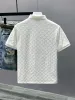 Designer Fashion Top High Quality Business Clothing broderade krage detaljer Kort ärm Polo Shirt Men's Tee M-4XL