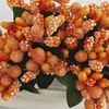 Fleurs décoratives 12 pcs / grappes fausses baies Garland Vase Simulation Coffee Shop Decor Fruit Tulip Couronne