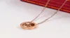 Collier de luxe pour femmes designer bijoux CZ 45cm LOVE LOVE CLAST PENDANT ROSE GOLD COLOR VINTAGE COSTUME BIELRIE DE BO5954599