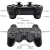 Mice Wireless Gamepad Transparent Color For Sony PS2 2.4G Double Vibration Joystick Blutooth Controller For Playstation 2 Joypad