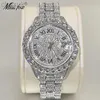 Montre-bracelets Luxury Bijoux Watch for Women Hip Hop Brand Hop Missfox Fashion Imperproof Iced Diamond Quartz Wristwatch Ladies Gift D240417