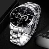 Wristwatches New Men Luxury Famous Top Brand Calendar Watch Mens Fashion Casual Dress Watches Military Quartz Stainless Steel d240417