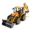 Duecast Model Cars Double E E589 RC Backhoe Carroer 1 20 Excavadeira Controle remoto Veículo Engenharia de veículos TROOLER TRAILHO DE TRAILHO DE TRAY J240417