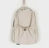 Backpack Fashion feminino de alta capacidade Nylon Casual Solid Color Canvas Bag do aluno da bolsa escolar versátil