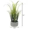 Dekorative Blumen künstliches Gras im grauen Zementtopf (19 Flores Home Decors Accessoires Pampas Dekoration Hochzeit getrocknet für Harz Ramos D.