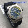 Fancy AP «Перестроительные часы Royal Oak Series серия синей пластины» резиновая полоса Автоматическая механическая мужская точная стальная диаметр 42 мм роскошные часы