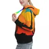 Kadın Hoodies Karikatür Çöl Sıradan Retro Gün batımı Estetik Kapüşonlu Sweatshirtler Sonbahar Uzun Sleeve Gevşek Büyük Boy Altı Kazak Hoodie