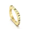 Wedding Rings Roman Numerals Stainless Steel Vintage Zirconia Three Layers Finger Anxiety For Women Men Couple Jewelry