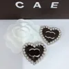 Boutique Silver Plated Brooch Brand Designer Black Peach Heart Design Temperament Womens Brooch High-Quality Diamond High-Quality Gift Brooch Box Birthday Party