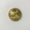 5 PCS Non Magnetic Freedom Eagle 2012 Badge Gold vergulde 32,6 mm herdenkingsstandbeeld Liberty Collectible Decoration Coins