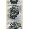 Designer Watch Luxury Automatic Mechanical Watches 15706au Forged Carbon Ceramic Ring Black Yellow Color Matching Date Mens Movement Wristwatch