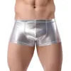 Underpants kancool Herren sexy Fun Boxer Shorts 2024 männliches Patentleder mit Ringunterwäsche Schlanke Fit Boxer