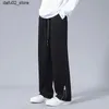 Мужские брюки 2024 Осенние микроэлементы Micro Flash Sports Pants Pocket Jogger Cotton Corean Нейтральный рыхлый персонализированный дизайн Jogger Q240417