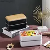Bento Boxes 2 Layers Lunch Box For Kids Lunch Box Bento Box For Student Office Worker Double-Layer Microwave Heat Food Storage Box L49