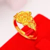 Cluster ringen fijne sieraden echt 18K gouden kleur mooie bloemenring voor vrouwen mode 999 bruiloftsfeest kerstcadeaus