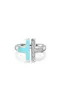 2022 Klassische doppelte T -Shaped -Ringe Eröffnung 925 Sterling Silver Band Rings 11 Mit Original Logo Fashion Woman Schmuck Ring4787507