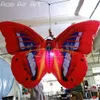 atacado 1,5m w Pop -up Suspension Butterfly Inflável Evento pendurado na borboleta com luzes LED para decoração de festas ou exposição de palco