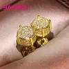 Pendientes de semental 925 Declaración de oro de plata esterlina para mujeres Cz Cubic Zirconia 2024 Tendencia de moda Joya al por mayor