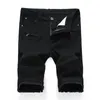 Summer Mens Denim Shorts Street Clothing Trend Personlighet Slim Short Jeans White Red Black Mane Brand Clothes 240417