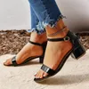 SURES Buty Beige Black Sandals 2024 Summer Office High Obcasy Pamiętniki Paski Pasku