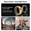 Hartslag Smart Ring Militaire Grade Steel Shell Health Monitoring IP68 3ATM Waterdichte multisportmodi Ring Smart 240327